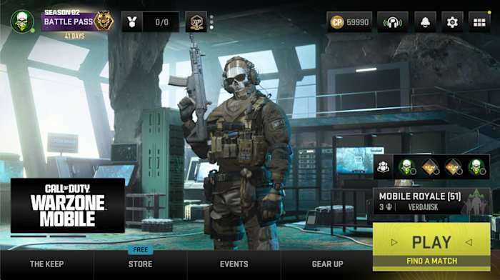 Warzone Mobile Menu